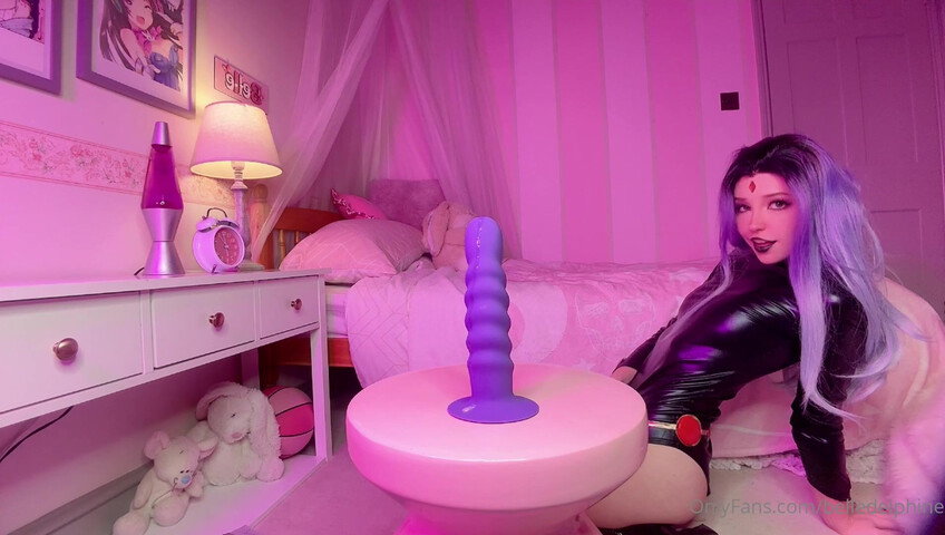 Belle Delphine - Raven Cosplay & Huge Blue Dildo OnlyFans Leak