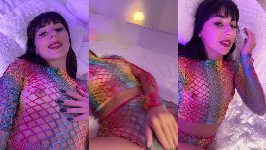 LunaRexx - See My Hard Nipples & Pussy Through Fishnet