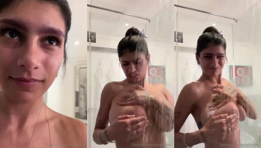 Mia Khalifa - Quick Shower & Boobs Massage