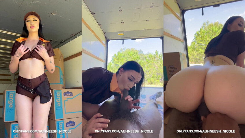 Auhneesh Nicole - Fuck In UPS Delivery Truck With BBC