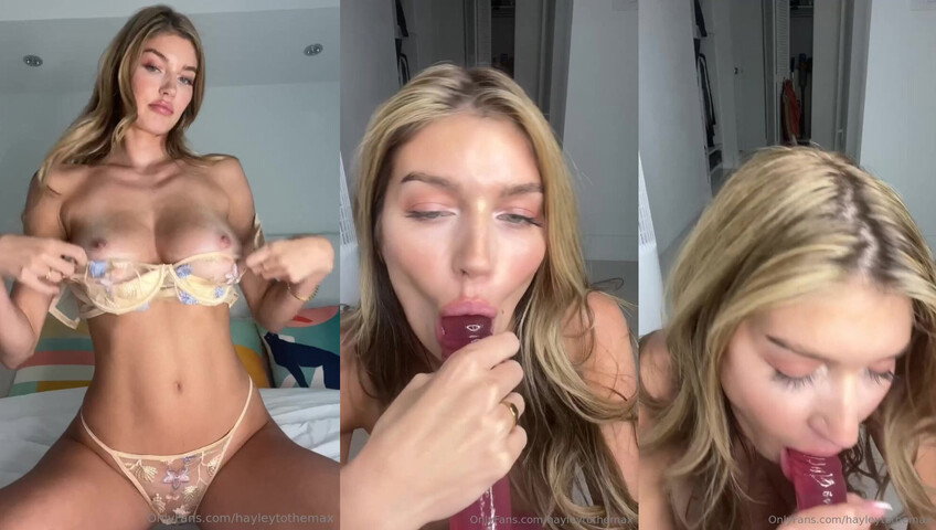 Hayley Maxfield - Strip and dildo BJ