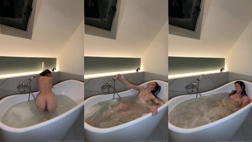 angela_5 - Solo Fingering at Bathtub