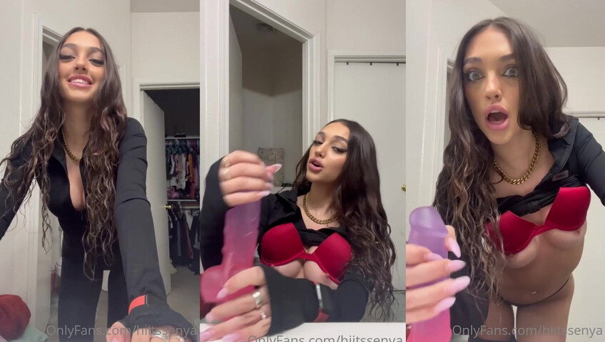 Senya Marin - Strokes & Sucks A Dildo In The Bathroom